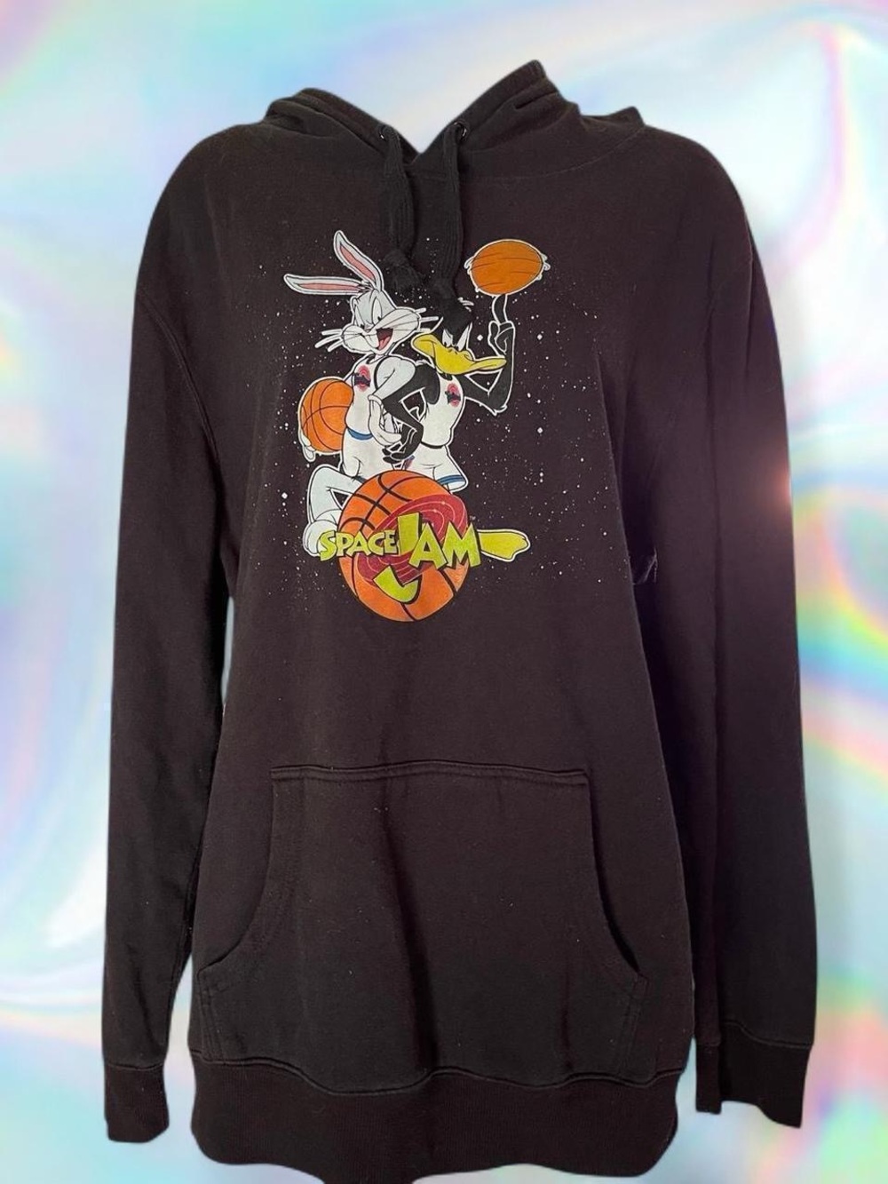 Space Jam Bugs Bunny Black Graphic Hoodie